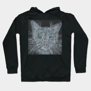 White cat face Hoodie